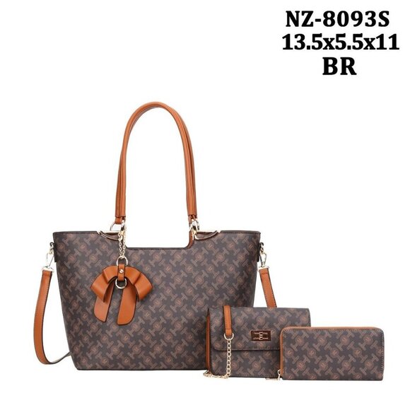 NZ-8093S BL DESINER BAG 3PC SETS 13.5*11*5.5 - Picture 3 of 5